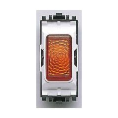 MK K4889AMB Grid Plus Indicator Neon White Inserts 230V Amber