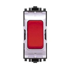 MK K4896RED Grid Plus Switch 1 Way DP Red Rocker 20A