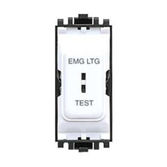 MK K4917ELWHI Grid Plus Switch 1 Way DP Key Marked Emergency Lighting 20A White