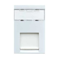 MK K5745WHI Logic Plus Module 1 LJU6C Cat 5E RJ45 White