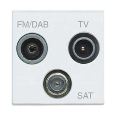 MK K5853DABWHI Socket 2 Module TV/FM/DAB/SAT Triplexer White