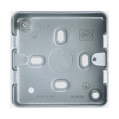 MK K8821ALM Grid Plus Box 1 & 2 Gang Surface 73x73x40mm Aluminium