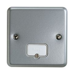 MK K954ALM Metalclad Plus Connection Unit Unswitched Fused Surface 13A Aluminium