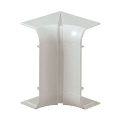 MK VP191WHI Prestige 3D Corner Internal for Skirting Trunking White PVC