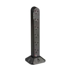 Knightsbridge 12GTOWER 12 Gang Tower Socket Surge Protected 2m Cable