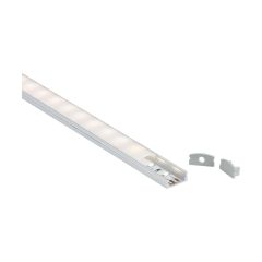 Knightsbridge 1MSUR 17x7mm Surface Mount Flat Aluminium Profile 1M