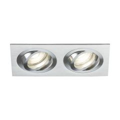 Knightsbridge AMA2TSBC Amabar GU10 Tilt Twin Downlight Brushed Chrome