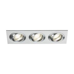 Knightsbridge Amabar GU10 Tilt Tri Downlight Brushed Chrome