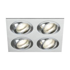 Knightsbridge AMA4TSBC Amabar GU10 Tilt Quad Downlight Brushed Chrome