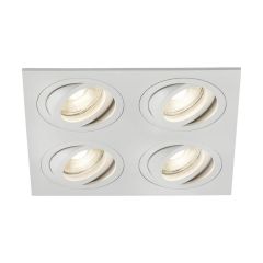 Knightsbridge AMA4TSW Amabar GU10 Tilt Quad Downlight White