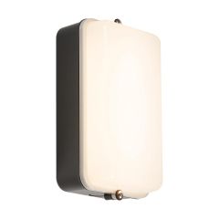 Knightsbridge AMLEDBP 5W LED Security Bulkhead 4000K 440lm IP54 Black c/w Daylight Sensor