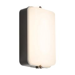 Knightsbridge AMLEDBS 5W LED Security Bulkhead 4000K 440lm IP54 Black c/w Microwave Sensor 