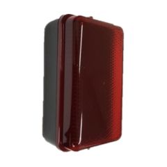 Knightsbridge AMLEDR 5W LED Security Bulkhead IP54 Black c/w Red Diffuser