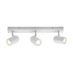 Knightsbridge BA03B3MW Triple GU10 Bar Spotlight IP44 Matt White