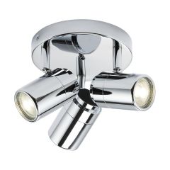 Knightsbridge BA03P3C Triple GU10 Multi Spotlight IP44 Chrome