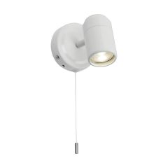 Knightsbridge BA03S1MW Single GU10 Wall Spotlight IP44 Matt White