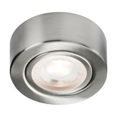 Knightsbridge 2W LED Under Cabinet Light CCT 3/4/5K 73mm Brushed Chrome c/w 1.2M Cable