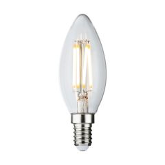 Knightsbridge CLD4ASESC 4W E14 Candle LED Lamp 2700K Clear Filament Dimmable