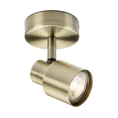 Knightsbridge CSP1AB GU10 Single Wall/Ceiling Spotlight Antique Brass