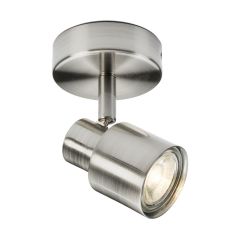 Knightsbridge GU10 Single Wall/Ceiling Spotlight Brushed Chrome