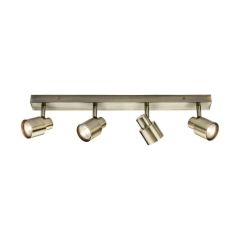 Knightsbridge CSP4AB GU10 Quad Bar Spotlight Antique Brass