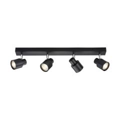 Knightsbridge CSP4MB GU10 Quad Bar Spotlight Matt Black