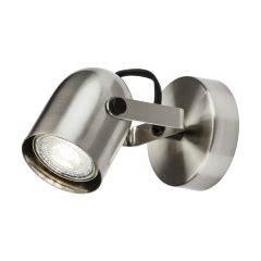 Knightsbridge GU10 Single Wall Spotlight Brushed Chrome