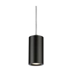 Knightsbridge DAA1FRB Dasan GU10 Cylinder Pendant Black c/w 1.25m Cable