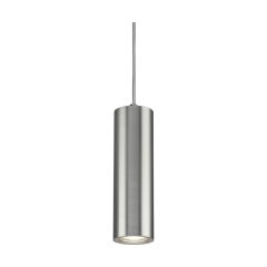 Knightsbridge DAB1FRBC Dasan Large GU10 Cylinder Pendant Brushed Chrome c/w 0.75m Cable