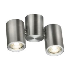 Knightsbridge DEA2TRBC Dee GU10 Twin Adjustable Spotlight Round Brushed Chrome