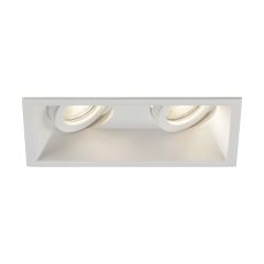 Knightsbridge DIC2TSW Dipa GU10 Anti-Glare Twin Tilt Downlight Square White