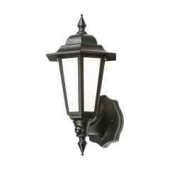 Knightsbridge 8W LED Wall Lantern 4000K 555lm IP54 Black c/w Daylight Sensor