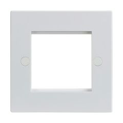 Knightsbridge NET2GWH 2 Gang Modular Faceplate White