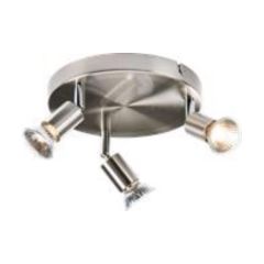 Knightsbridge NSPGU3BC GU10 Multi Triple Spotlight 200mm Brushed Chrome