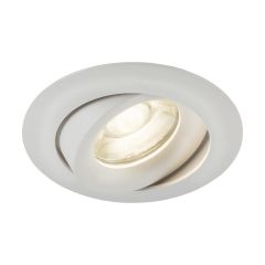 Knightsbridge ODA1TRW Odina GU10 Single Tilt Round Downlight White 82mm