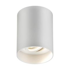 Knightsbridge Oran Surface Tilt Round Downlight White 90mm