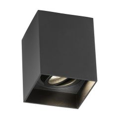 Knightsbridge Oran Surface Tilt Square Downlight Black 90mm