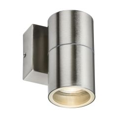 Knightsbridge OWALL1BC GU10 Fixed Single Wall Light IP54 Brushed Chrome