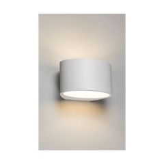 Knightsbridge G9 Plaster-In Curved Up/Down Wall Light 120x200mm