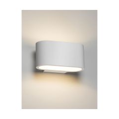Knightsbridge G9 Plaster-In Curved Up/Down Wall Light 90x180mm