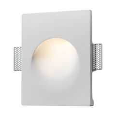 Knightsbridge GU10 Plaster-In Recessed Round Wall Light