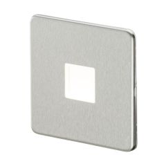 Knightsbridge 0.8W LED Plinth Light 4000K 15lm IP20 Brushed Chrome