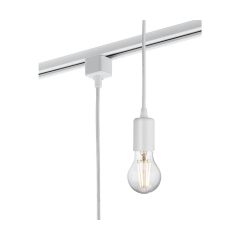 Knightsbridge TRK8270W 1 Circuit Track E27 Pendant White 1.8m