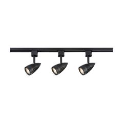 Knightsbridge TRKIT4ABK 1 Circuit Tracklight Kit Black c/w 1x 1M Track, 1x Live/Dead Ends, 3x Spotlights