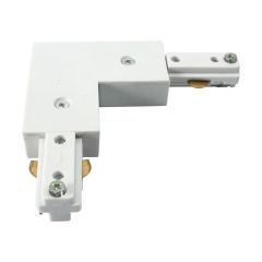Knightsbridge TRKRA1W 1 Circuit Track L Right Angle Connector White