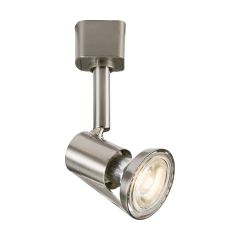 Knightsbridge TRKSP5ABC 1 Circuit Track GU10 V5 Adjustable Spotlight Brushed Chrome