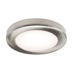 Knightsbridge 2.5W Round LED Under Cabinet Light 3000K Dimmable Brushed Chrome