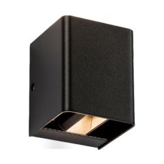 Knightsbridge WAD12ABK 12W LED Up/Down Square Wall Light 3000K IP65 Black