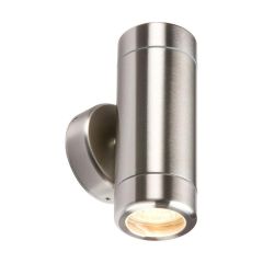 Knightsbridge WALL2 GU10 Up/Down Wall Light IP65 Stainless Steel