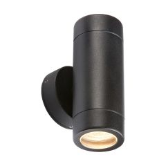 Knightsbridge WALL2LBK GU10 Up/Down Wall Light IP65 Black (Lightweight)